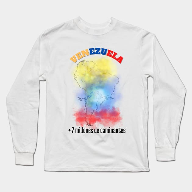 Venezuela Long Sleeve T-Shirt by Piedra Papel & Tijera